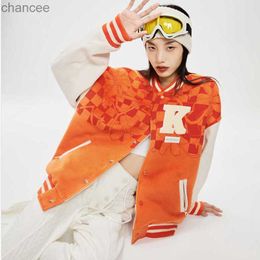 YICIYA jacket bomber women new outerwear varsity Jackets orange y2k vintage racing American oversize baseball Jacket design met HKD230815