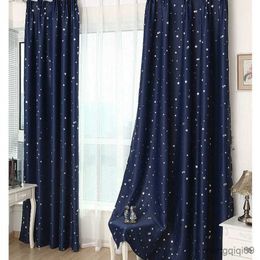 Curtain Modern Blackout Stars Curtains for Living Girl Kids Room Bedroom Windows Drapes Pink Cartoon Curtain R230815