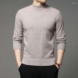 Men's Sweaters Autumn And Winter Men Turtleneck Pullover Sweater Fashion Solid Colour Thick Warm Bottoming Shirt Male Brand Clothes