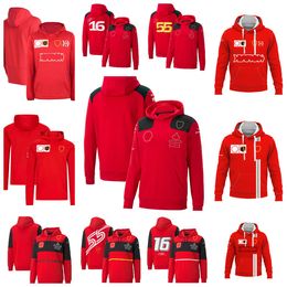 F1 hoodie new team sweatshirt red hooded racing suit plus size custom men's fan shirts