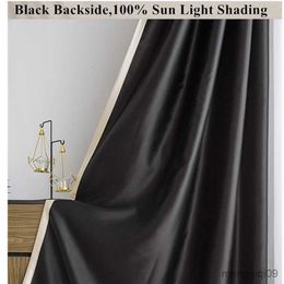 Curtain Blackout Living Room Curtain 310cm High Bedroom Solid Colour Window Door Drapes Kitchen Curtains R230815