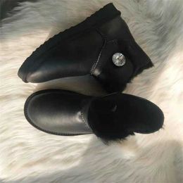 Dress Shoes 2022 Women Boots Snow Boots Genuine Sheepskin Leather Fashion Ankle Boots 100% Natural Fur Warm Wool Winter Boots Shoes X230519