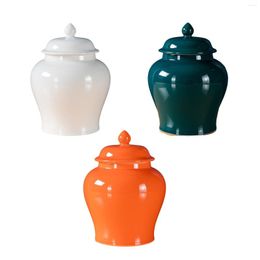 Storage Bottles Porcelain Vases Temple Vase Chinese Traditional Decorative Ceramic Flower