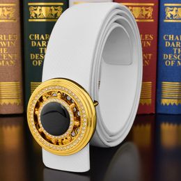 Other Fashion Accessories Belts Star Pattern Belt Men's Fashion Spiral Round Buckle Trouser Bag Luxury Brand Name Leather Designer High Quality Ceinture Hom 230814