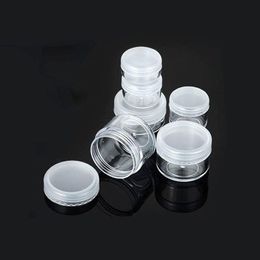 3 5 8 10 15 20 ML Clear Plastic Jar With PE Cap Cosmetic Cream Pot Container Makeup Eye Shadow Nails Powder Jewellery Bottle Smkum