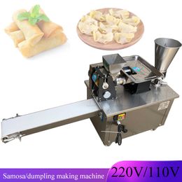 Commercial Automatic Wontons Maker Machine Samosa Dumpling Making Machine With Conveyor Belt