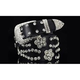 Other Fashion Accessories Belts Luxury Calf Leather Belt Women White Diamond Cowskin Genuine Real Skin Strap Female 230814