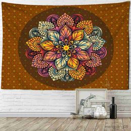 Tapestries Flower-Shaped Tapestry Wall Hanging Elephant Style Hippie Artist Home Decor R230815