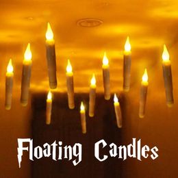 Other Event Party Supplies Floating LED Candles with Remote Control Witch Halloween Decor for Birthday Wedding 2023 Christmas Home Bedroom 230815