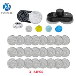 Cleaning Cloths Window Cleaning Robot Universal Round Mops Purerobo W-R3S Accessories Clean Cloth Hobot 168 188 Weeper Cloth Vacuum Cleaner Part 230814