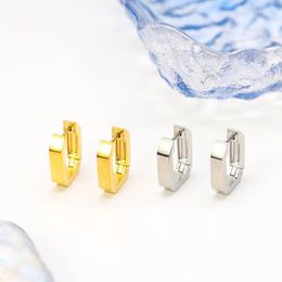 Hoop Earrings 2023 Stainles Steel Square Small Earring For Women Men Simple Rectangular Cartilage Ear Piercing Jewellery