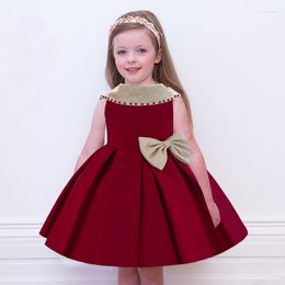 Girl Dresses 2023 Formal Baptism Dress 1st Birthday For Baby Clothig Bow Princess Elegant Party Backless 1 2 5 Year