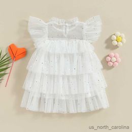 Girl's Dresses Baby Girl Dresses for Kids Birthday Wedding Party Princess Dress Infant White Baptism Vestidos Girls Dress R230815