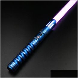 Led Light Sticks Txqsaber Rgb Lightssaber Metal Hilt 12 Colour Changing 0 Set Sounfonts Blaster Foc Lock Up Sabre Cosplay Toys 220808 Dh6Zd