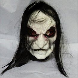 Party Masks Halloween zombie mask props grudge guide wire realistic masquerade halloween long haired ghost horror 230814