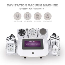 Portable Ultrasound Cavitation Slimming Machine 40K Ultrasonic Lipolaser RF Vaccum Body Weight Loss Cavi Lipo Machines Contouring