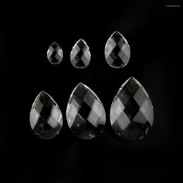 Chandelier Crystal 38-76mm Glass Clear Gridding Tear Drop Lighting Parts Suncatcher Pendant Prism For Home Wedding Decoration