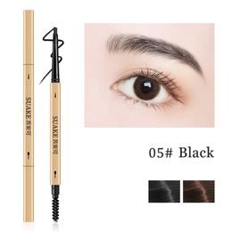 Double Head Eyebrow Pencil Enhancers Long Lasting Waterproof 5 Colours Eye Brow Pen Tint Mascara Cosmetics Beauty Women Makeup E392