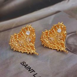 Stud Earrings Timeless Wonder Zirconia Cutout 3D Heart For Women Designer Jewelry Ins Party Korean Goth Sweet Gift Rare 2233