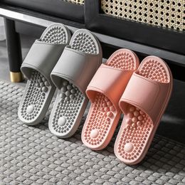 Slippers Women's Summer Indoor Home Bathroom Soft Sole Anti Slip Couple Men's Massage Cool Style