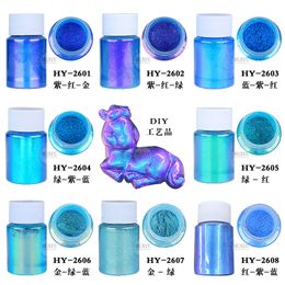 Nail Glitter 10G Jar CHAMELEON CHROME NAIL ART PIGMENT Mirror Chameleon Pigment Chrome Powder 230814