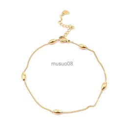 Anklets Fashion 304 Stainless Steel Anklet For Women Gold Color/ Silver Colour Anklet Brelet on the hand Lover Jewellery Gifts 1 Piece J230815