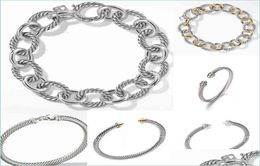 gold chain bracelet womens Bangle Jewellery Mens Dy Trend Charm Designer Women Platinum ed Wire Bracelets Round Plated Head Fas5112620