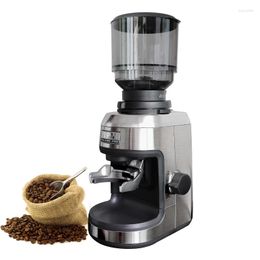 Electric Coffee Bean Grinder Conical Burr Grinding Machine Commercial Mill 30 Levels Adjustable Thickness