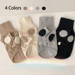 Dog Apparel Autumn Winter Pet Dog Clothes Solid Colour Cotton Dogs Sweaters Chihuahua Puppy Medium Dogs Knitting Sweatershirt Costume Outfit 230815
