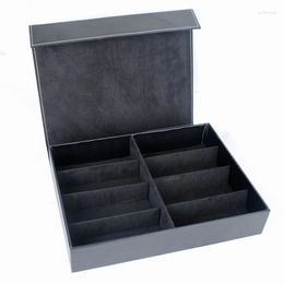 Jewellery Pouches Fashion Sunglasses Storage Box Eyewear Organiser Glasses Cases Display Tray Holder Props With 8 Compartment