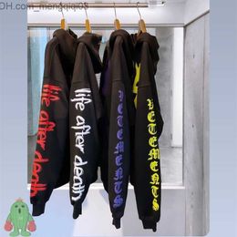 Men's Hoodies Sweatshirts VEEMENTS Drstring Hoodie High quality embroidered letter oversized men's and women's VTM zippered hooded sweatshirt Z230816