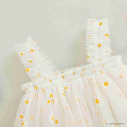 Girl's Dresses Ma Baby Summer Kid Baby Girls Tulle Dress Daisy Dresses For Girls Party Beach Holiday Clothing R230815