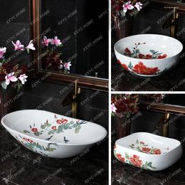 Bathroom Sink Faucets Chinese Style Table Basin Creative Ceramic Home Washbasin Balcony Wash Art Pool