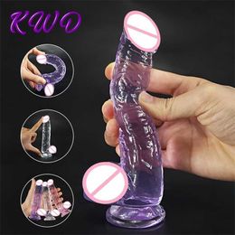 Sex Toy Massager Soft Jelly Dildo Realistic Big Penis Suction Cup Masturbator Anal Butt G-spot for Woman Shop