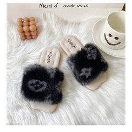 Slipper Winter Girl s Artificial Wool Fashion Slippers Children s Home Indoor Versatile Outgoing Flat Shoes 230815