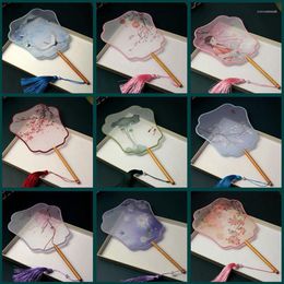 Decorative Figurines Chinese Style Court Hand Fan Ladies Vintage Silk Clothing Accessories For Woman Wedding Dance Party Cosplay Home Decor