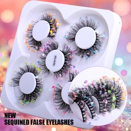 False Eyelashes 6D false eyelashes 5 pairs of glow in the dark natural fit thick artificial grafted 230815