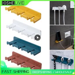 Bath Accessory Set 1-10PCS Toothbrush Storage Rack Household Toilet Stick Hooks Wall Mount Holder Kitchen Accessories Tools