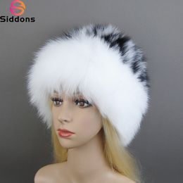 Beanie/Skull Caps Real Fur Pompom Bomber Winter Hats Russian Female Ski Mask Natural Raccoon Fur Hat Knitted Skullies Beanies Fall Women's Cap 230814