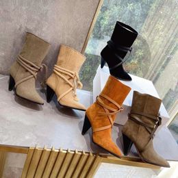 Classic Isabeles Boots Designer Luxury Marant Limza Original Genuine Real Suede Leather Boots