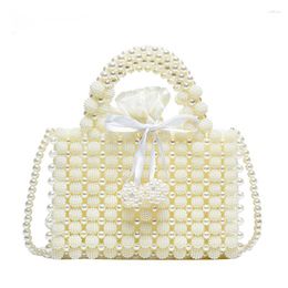 Evening Bags Women Pearl Handmade Bag Beaded Totes Clutch Wallet Magic Handbags Ladies Wedding Bridal Handbag Party Cute Purse