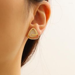 Backs Earrings Fashion Korean Heart Shaped No Pierce Girls Shiny Zircon Ear Clip For Women Dating Wedding Jewellery