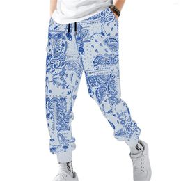 Men's Pants Vintage Bottoms Drawstring Paisley Ethnic Printed Mens Casual Retro Trousers Lounge Home-Wear Athletic Jersey Men Outfits