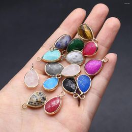 Charms 2Pcs/5Pcs Random Small Pendant Natural Stone Faceted For Jewelry Making DIY Necklace Earrings Bracelet Accessory
