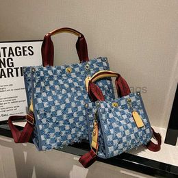 Shoulder Bags Denim Butot Bag Women's 2022 New Checkerboard Fringe Handbag Trend Size Crossbody Bagstylishdesignerbags