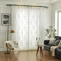 Curtain European White lace tulle Curtain for living room bedroom window curtains sheers serape home decor R230815