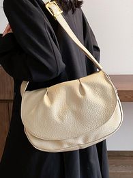 Evening Bags Crossbody For Women 2023 PU Leather Designer Travel Large Capacity Shoulder Bag Handbags And Purses Brown Black