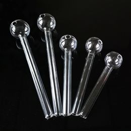 The Special Unique Transparent Smoking Pipes Pyrex Glass Oil Burner Pipe Oil Nail Smoke Accessories Hand Burning For Dab Rigs Tube SW38-2