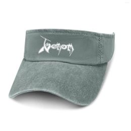 Berets Venom Band Sun Visor Leaky Top Cowboy Hats Mens Womens Customise DIY Cap Sports Baseball Tennis Golf Caps Empty Open Hat