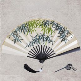 Decorative Figurines Hand Painting Paper Fan Male Folding Chinese Style Ventilador Calligraphy Painted Ventilateur Portable Ventilator
